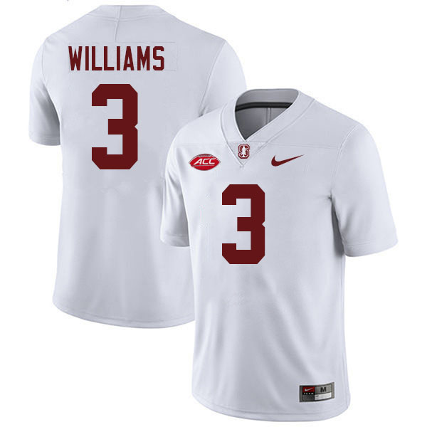 #3 CJ Williams Stanford Cardinal College Football Jerseys Stitched-White #3 CJ Williams Stanford Cardinal College Football Jerseys Stitched-White